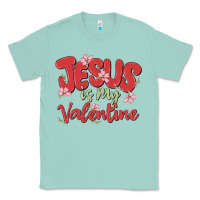 Seafoam jesus is my valentine Classic Tee - MaliasSmallBusiness