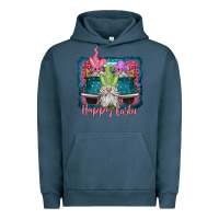 Pigment Midnight Navy happy easter gnomes farm truck Urban Hoodie - Jasminsmagicworld