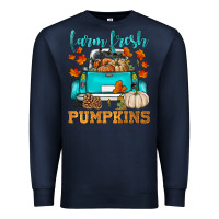 Navy farm fresh pumpkins Premium Sweatshirt - HRA Design Shop