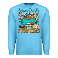 Ocean Blue farm fresh pumpkins Premium Sweatshirt - HRA Design Shop