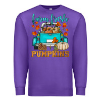 Purple farm fresh pumpkins Premium Sweatshirt - HRA Design Shop