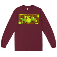 Burgundy tennis mom license plate Long Sleeve Tee - BarkalooDesign