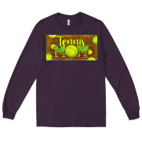 Plum tennis mom license plate Long Sleeve Tee - BarkalooDesign