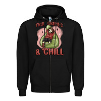 Black true crimes & chill Zipper Hoodie - MaliasSmallBusiness
