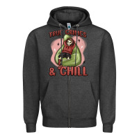 Charcoal Heather true crimes & chill Zipper Hoodie - MaliasSmallBusiness