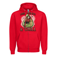 Red true crimes & chill Zipper Hoodie - MaliasSmallBusiness
