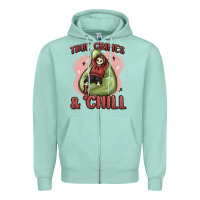 Seafoam true crimes & chill Zipper Hoodie - MaliasSmallBusiness