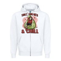 White true crimes & chill Zipper Hoodie - MaliasSmallBusiness