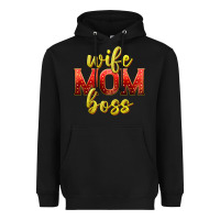 Wife Mom Boss Heavyweight Hoodie | Teevron