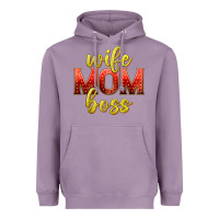 Lavender wife mom boss Heavyweight Hoodie - texasbilliewilder