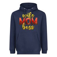 Navy wife mom boss Heavyweight Hoodie - texasbilliewilder