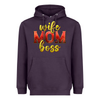Plum wife mom boss Heavyweight Hoodie - texasbilliewilder