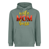 Sage wife mom boss Heavyweight Hoodie - texasbilliewilder