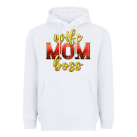 White wife mom boss Heavyweight Hoodie - texasbilliewilder