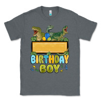 Charcoal Heather customized dinosaur birthday boy Classic Tee - MaliasSmallBusiness