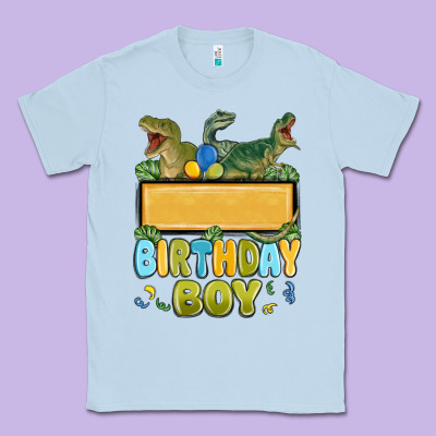 Classic Tee customized dinosaur birthday boy