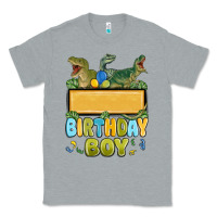 Heather Grey customized dinosaur birthday boy Classic Tee - MaliasSmallBusiness