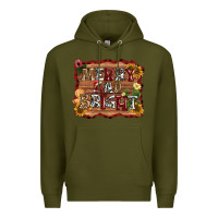 Army Green merry and bright Premium Hoodie - AdoDesignShop