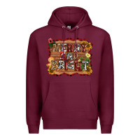 Burgundy merry and bright Premium Hoodie - AdoDesignShop