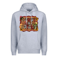 Heather Grey merry and bright Premium Hoodie - AdoDesignShop