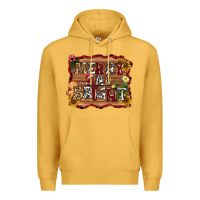 Mustard merry and bright Premium Hoodie - AdoDesignShop
