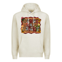 Oatmeal Heather merry and bright Premium Hoodie - AdoDesignShop