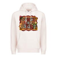 Pale Pink merry and bright Premium Hoodie - AdoDesignShop