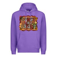 Purple merry and bright Premium Hoodie - AdoDesignShop