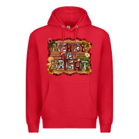 Red merry and bright Premium Hoodie - AdoDesignShop