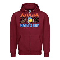 Burgundy mama's boy Zipper Hoodie - MaliasSmallBusiness