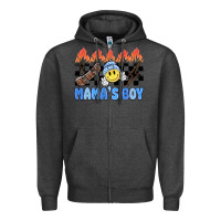 Charcoal Heather mama's boy Zipper Hoodie - MaliasSmallBusiness