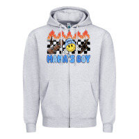 Heather Grey mama's boy Zipper Hoodie - MaliasSmallBusiness