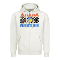 Oatmeal Heather mama's boy Zipper Hoodie - MaliasSmallBusiness