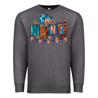 Charcoal Heather American Nana 4th of july Premium Sweatshirt - CowGirlArtShop