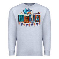 Heather Grey American Nana 4th of july Premium Sweatshirt - CowGirlArtShop