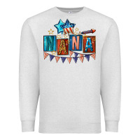 Oatmeal Heather American Nana 4th of july Premium Sweatshirt - CowGirlArtShop