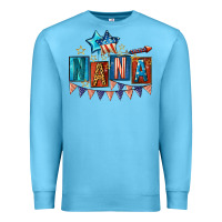 Ocean Blue American Nana 4th of july Premium Sweatshirt - CowGirlArtShop
