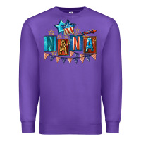 Purple American Nana 4th of july Premium Sweatshirt - CowGirlArtShop