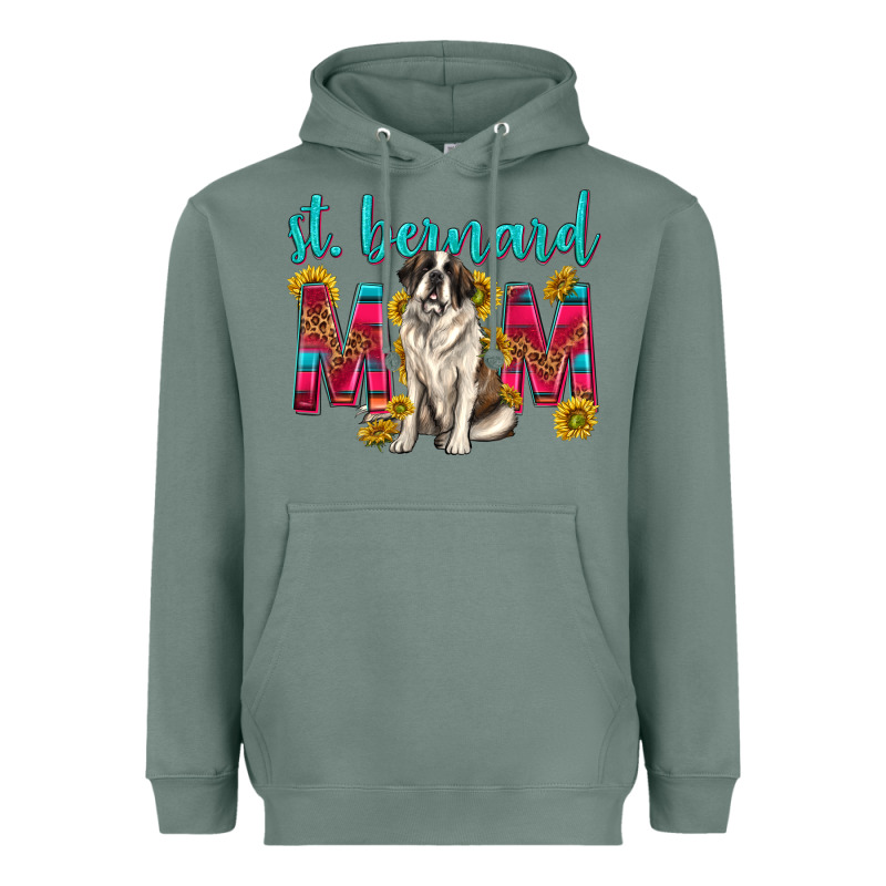 Western St Bernard Mom Heavyweight Hoodie by texasbilliewilder | Teevron