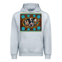 Heather Grey western baby cow turquoise gemstones  leopards Urban Hoodie - BarkalooDesign