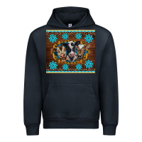 Navy western baby cow turquoise gemstones  leopards Urban Hoodie - BarkalooDesign