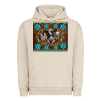 Pigment French Oak western baby cow turquoise gemstones  leopards Urban Hoodie - BarkalooDesign