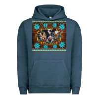 Pigment Midnight Navy western baby cow turquoise gemstones  leopards Urban Hoodie - BarkalooDesign