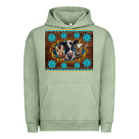 Pigment Oil Green western baby cow turquoise gemstones  leopards Urban Hoodie - BarkalooDesign
