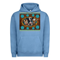 Pigment Pebble Blue western baby cow turquoise gemstones  leopards Urban Hoodie - BarkalooDesign