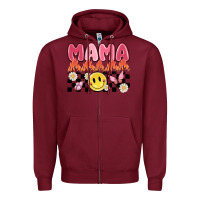 Burgundy mama Zipper Hoodie - MaliasSmallBusiness