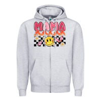 Heather Grey mama Zipper Hoodie - MaliasSmallBusiness