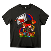 Asphalt Basketball Gnome Heavy Core Tee - CowhideDigitalArt