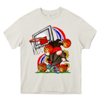 Cream Basketball Gnome Heavy Core Tee - CowhideDigitalArt