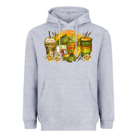 Heather Grey frog coffee cups Heavyweight Hoodie - Zillion Design Studio